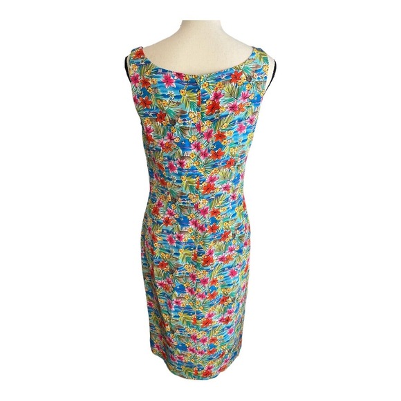 Maggy London Sheath Dress Women's Size 6 100%‎ Silk Floral Sleeveless - Picture 4 of 4